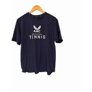 AMC Andy Murray Collection Logo ATHLETE Tennis‎ Performance T-Shirt Men's M Blue
